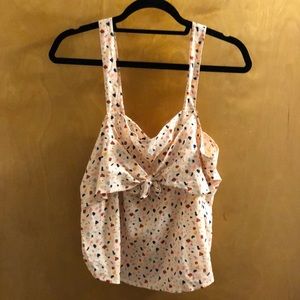 NWOT Madewell tie front tank top